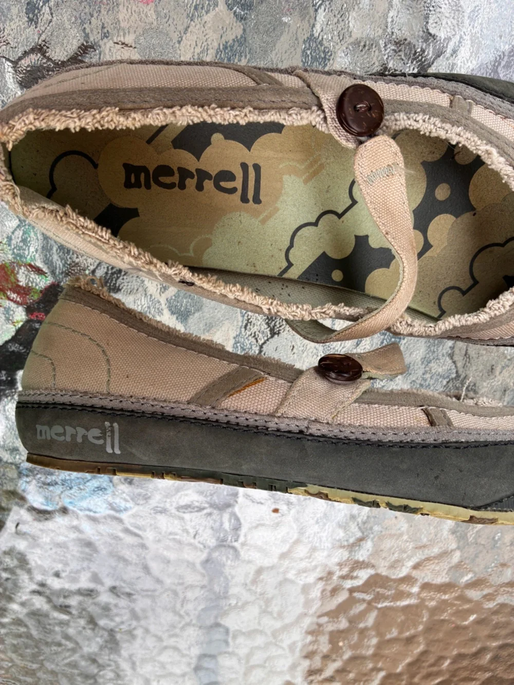 Merrell Cruz oyster Canvas Mary Jane Shoes women’s size 6